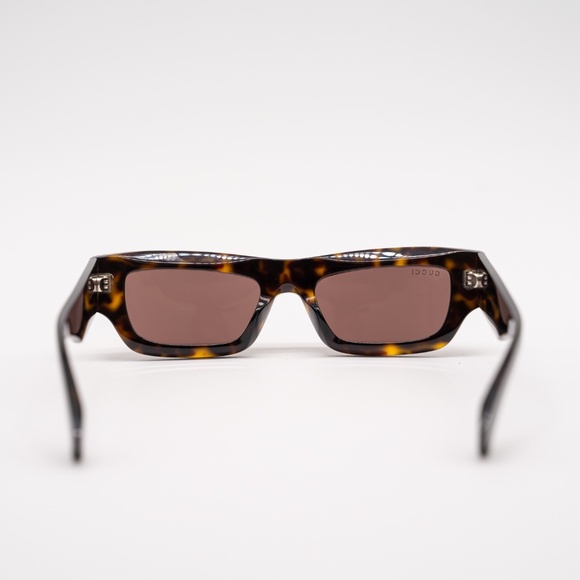 Gucci GG1839S Rectangular Frame Tortoise Acetate Sunglasses - Picture 5 of 9